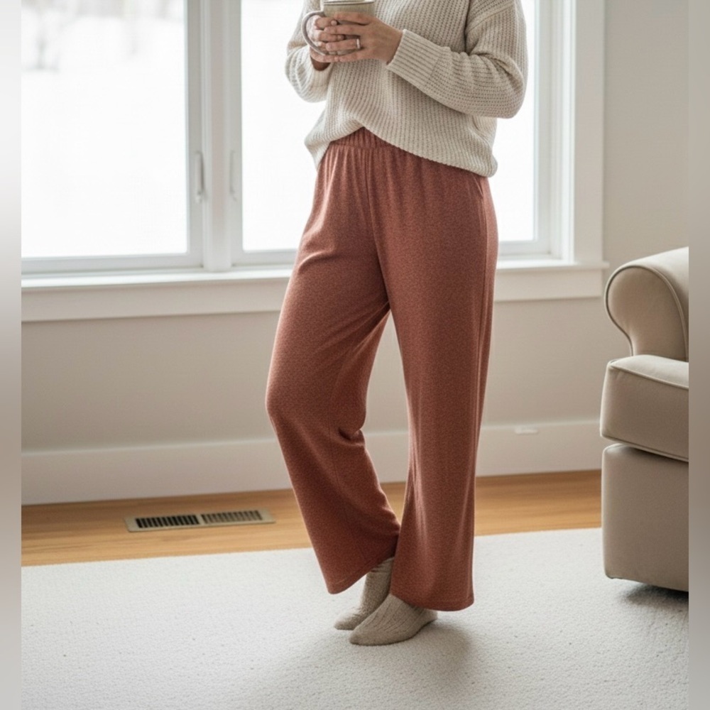 Wonderly Studio Women's Cozy Brown Lounge Pants size XL